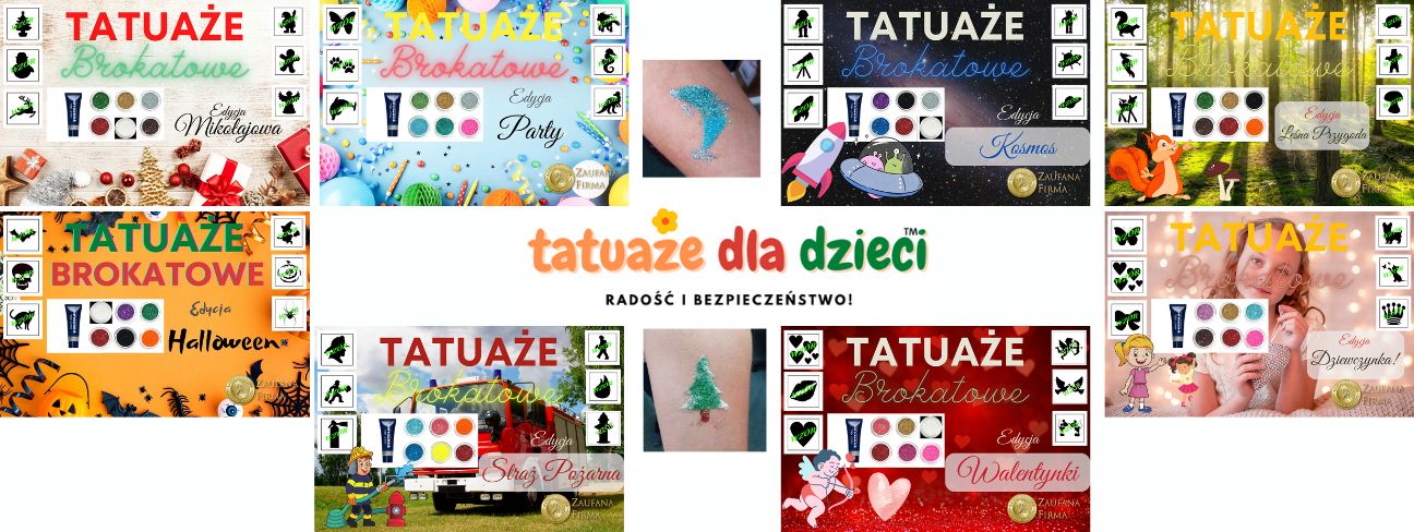 Tatuaże Brokatowe - TatuazeDlaDzieci.pl