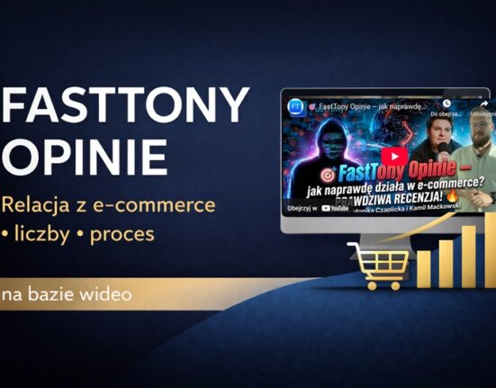 FastTony Opinie – kadr z wywiadu wideo o tym, jak usługa działa w e-commerce
