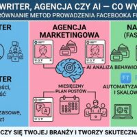 Copywriter, agencja marketingowa czy narzędzie AI FastTony Post — porównanie metod prowadzenia Facebooka firmy